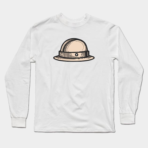 Line art of a Bowler hat Long Sleeve T-Shirt by design/you/love